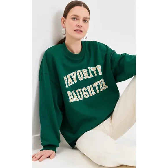 NEW Favorite Daughter Size S Women's Collegiate Sweatshirt - Juniper - Picture 3 of 6